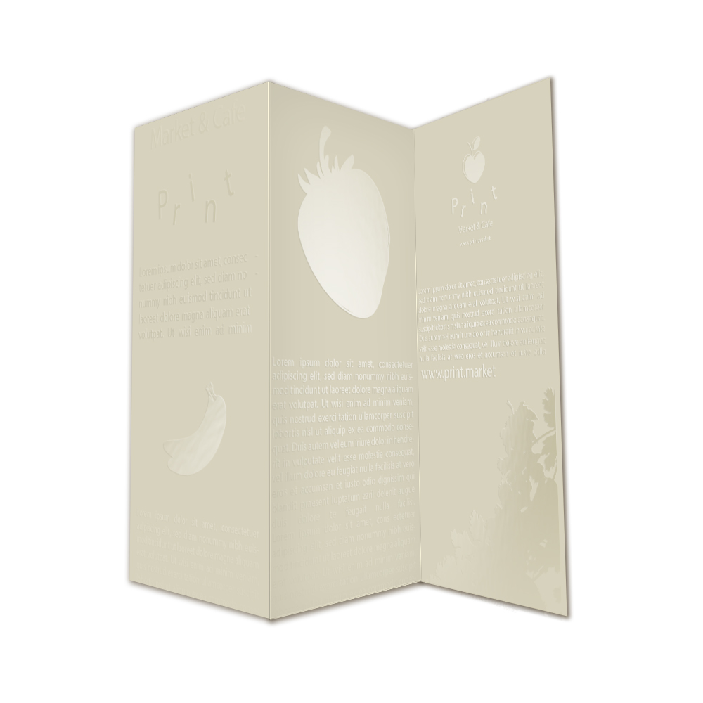Spot UV folders met zigzagvouw