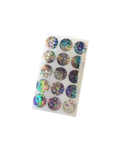 Scratch-off stickers rond kristal